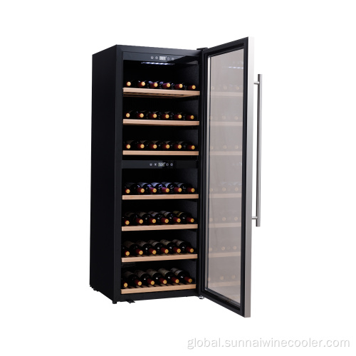 Freestanding Wine Refrigerator Low Energy Consumption Freestanding Door Wine Cooler Fridge Factory